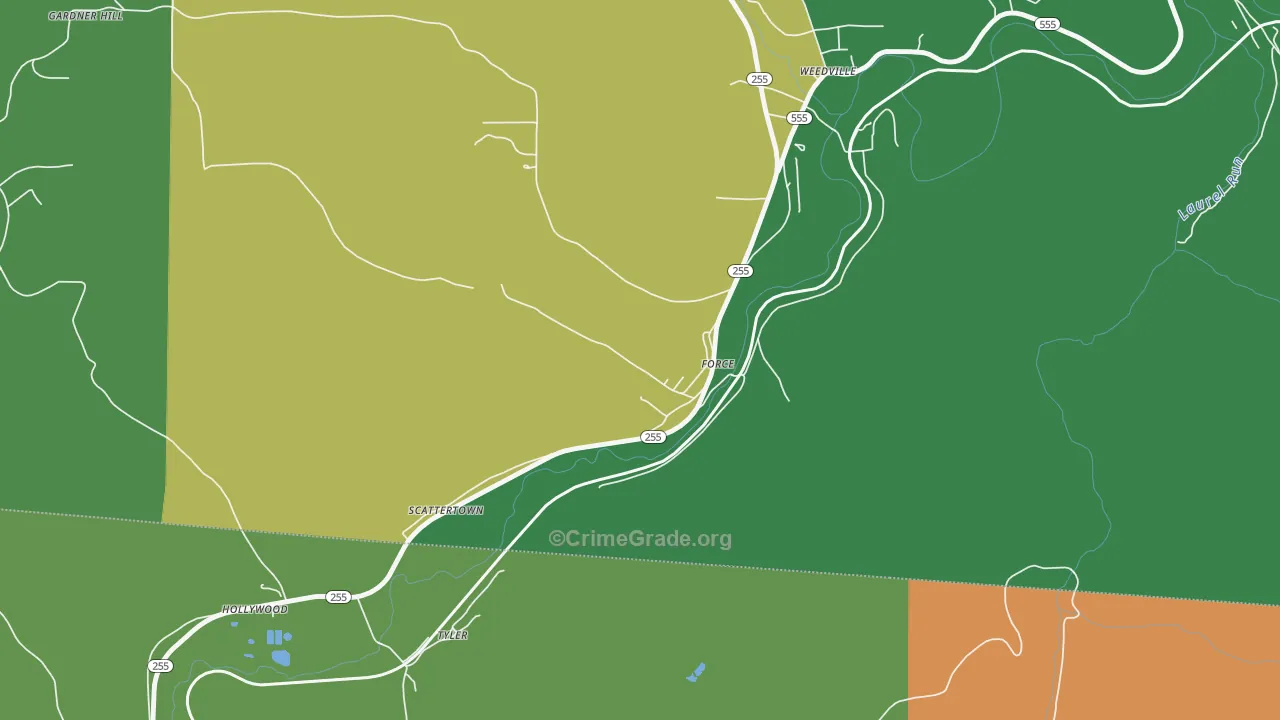 15841, PA Map of Theft Rates