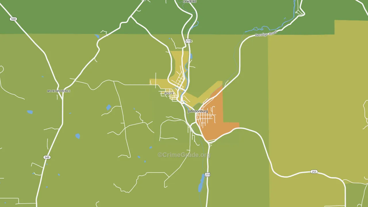 15845, PA Map of Theft Rates