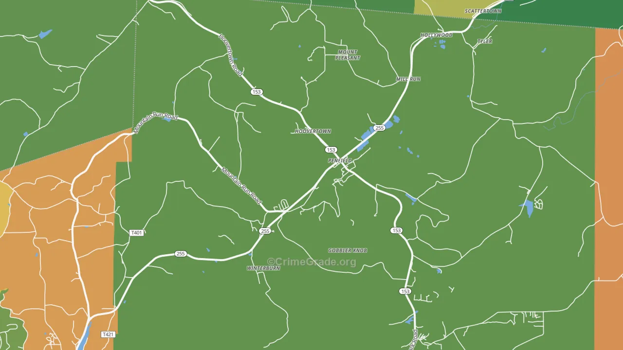 15849, PA Map of Theft Rates