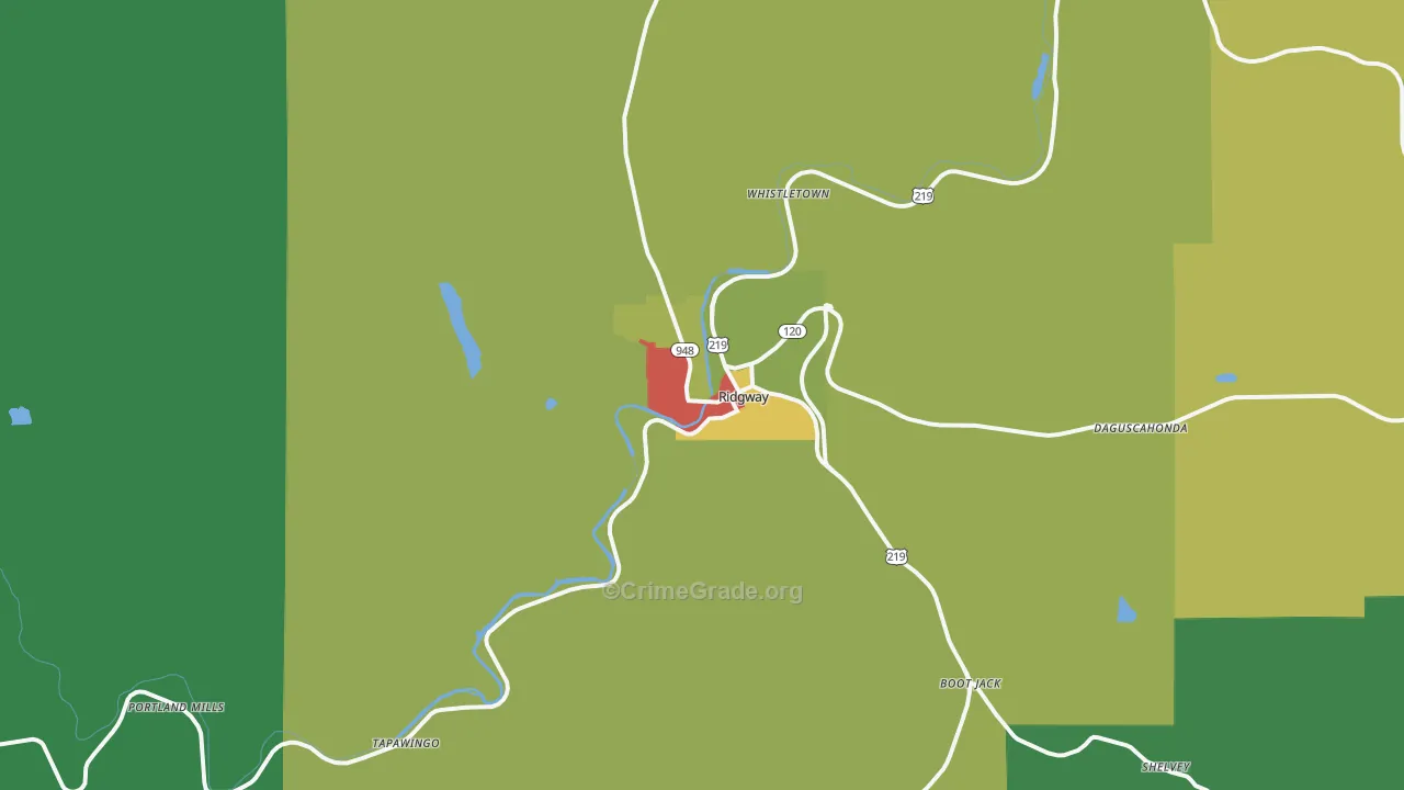 15853, PA Map of Theft Rates