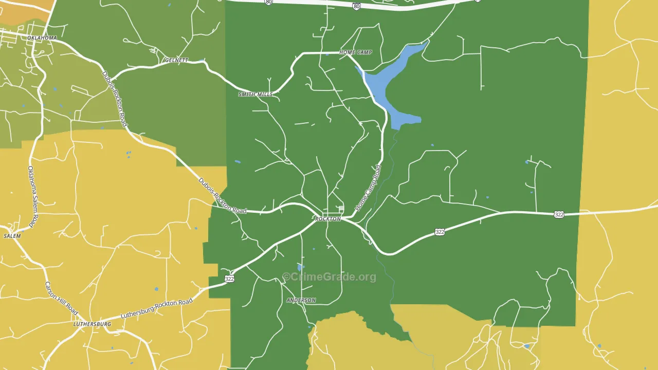 15856, PA Map of Theft Rates