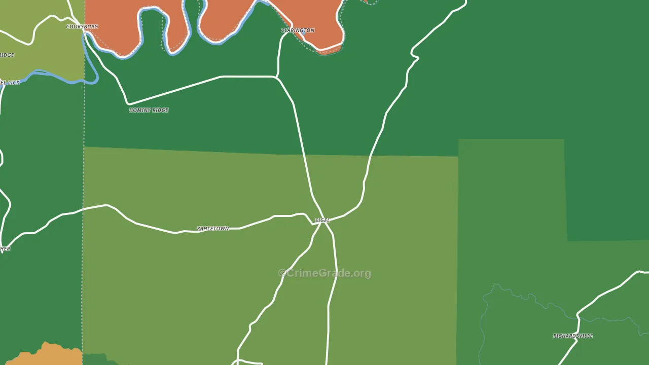 15860, PA Map of Theft Rates