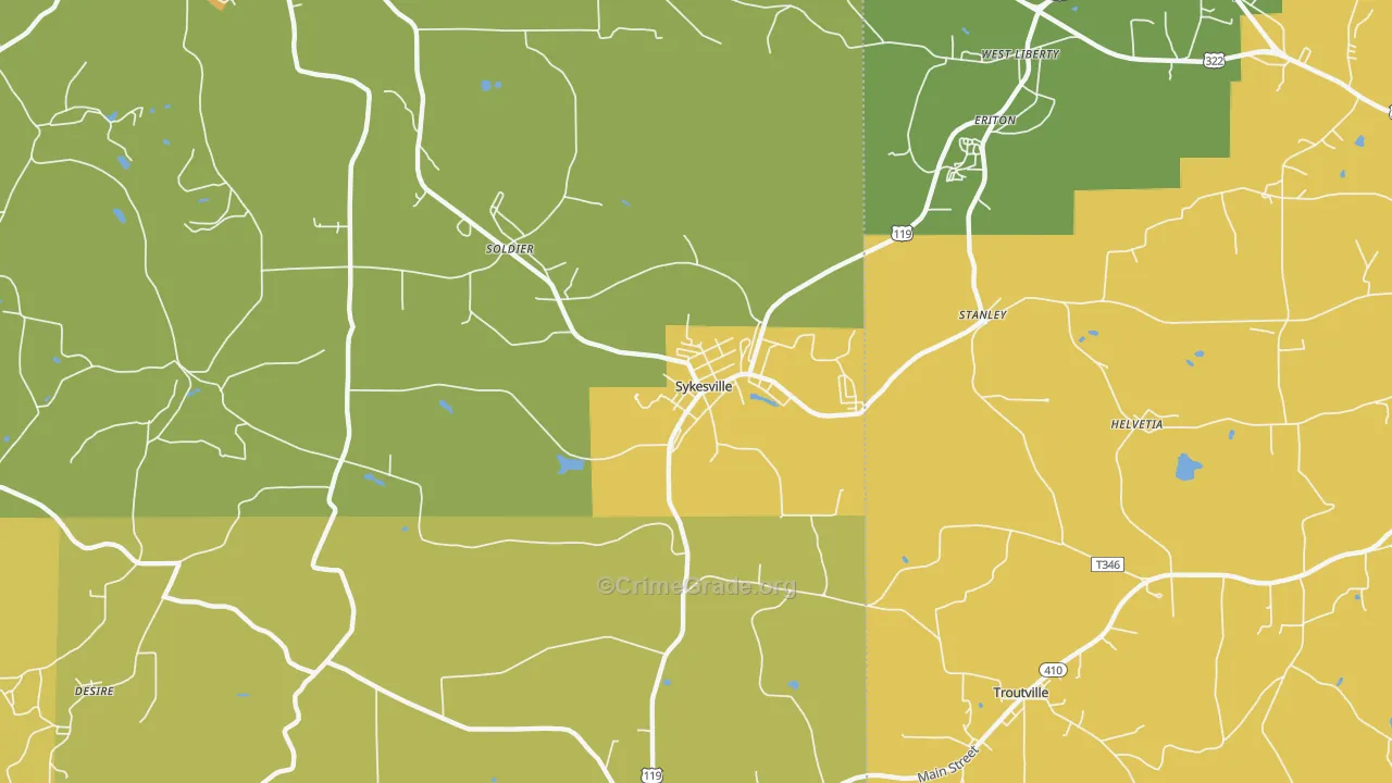 15865, PA Map of Theft Rates