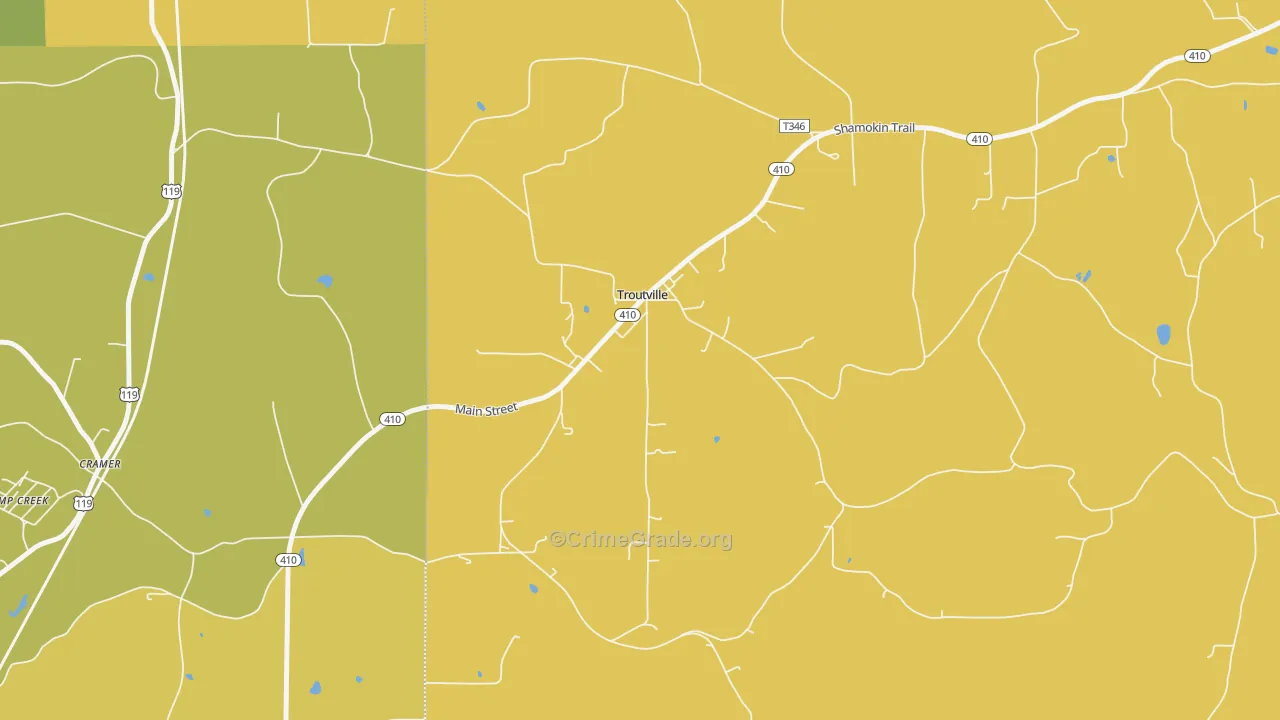 15866, PA Map of Theft Rates