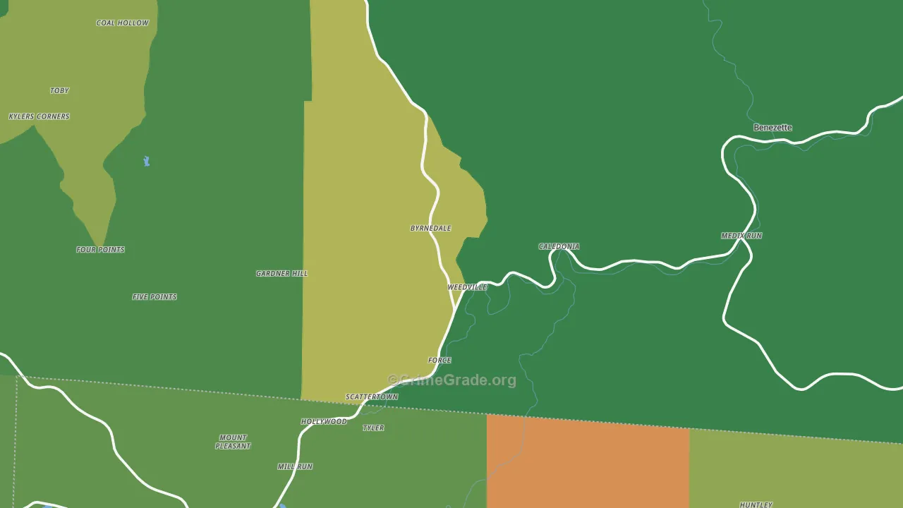 15868, PA Map of Theft Rates