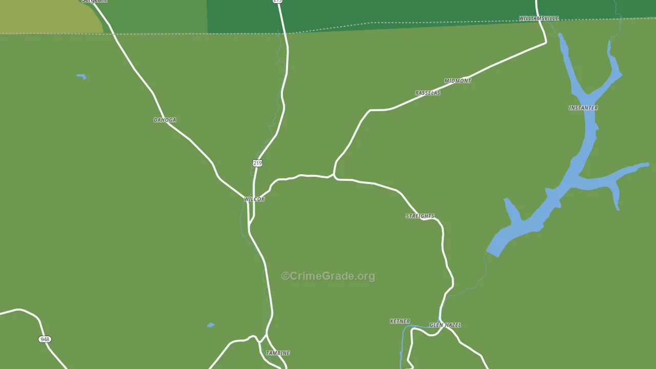 15870, PA Map of Theft Rates