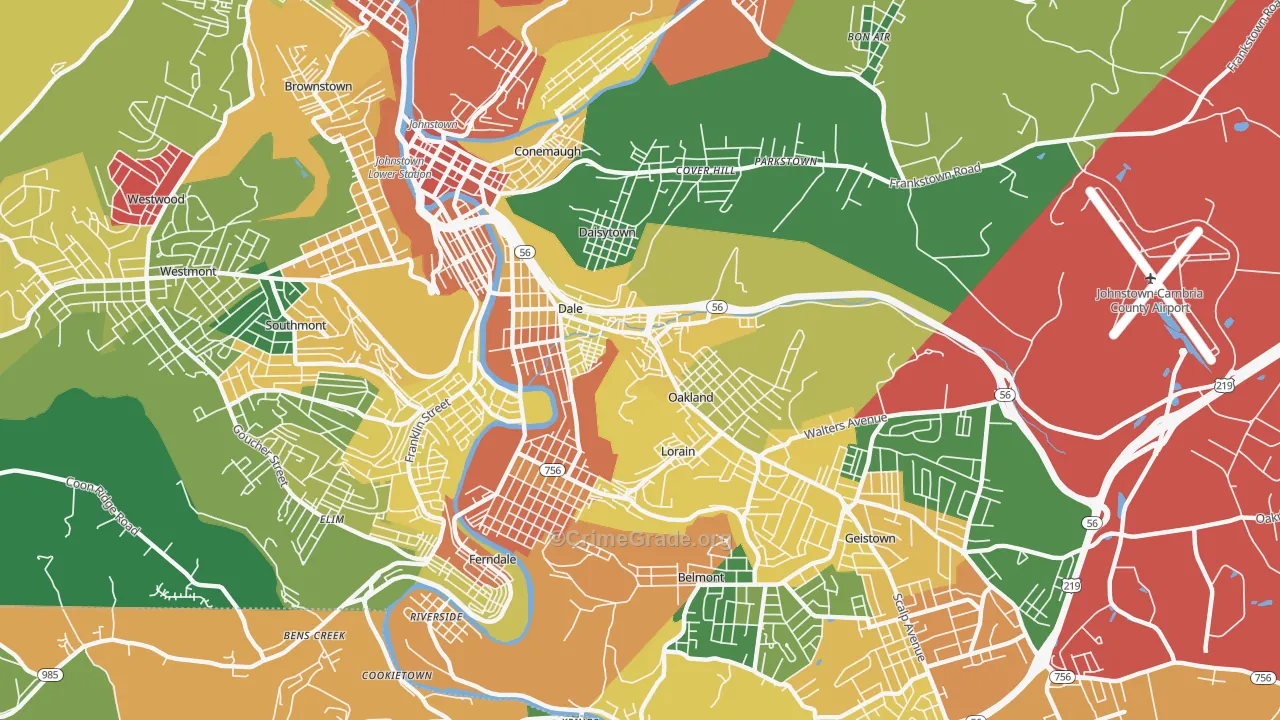 15902, PA Map of Theft Rates