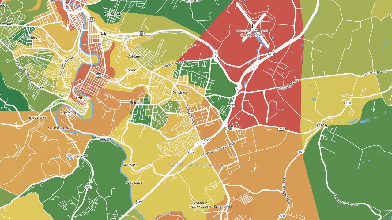 15904, PA Map of Theft Rates