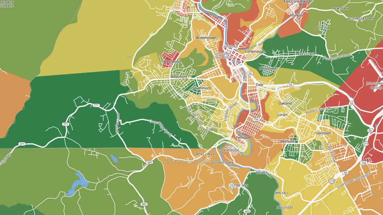 15905, PA Map of Theft Rates