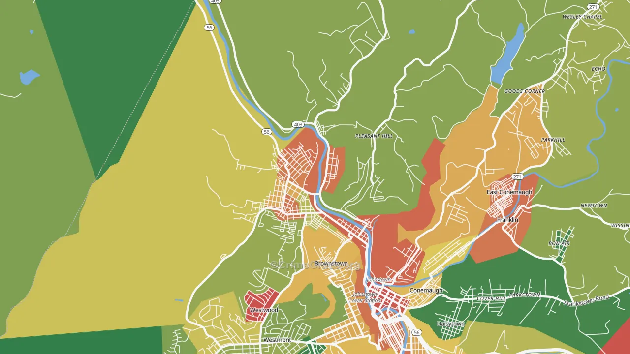 15906, PA Map of Theft Rates
