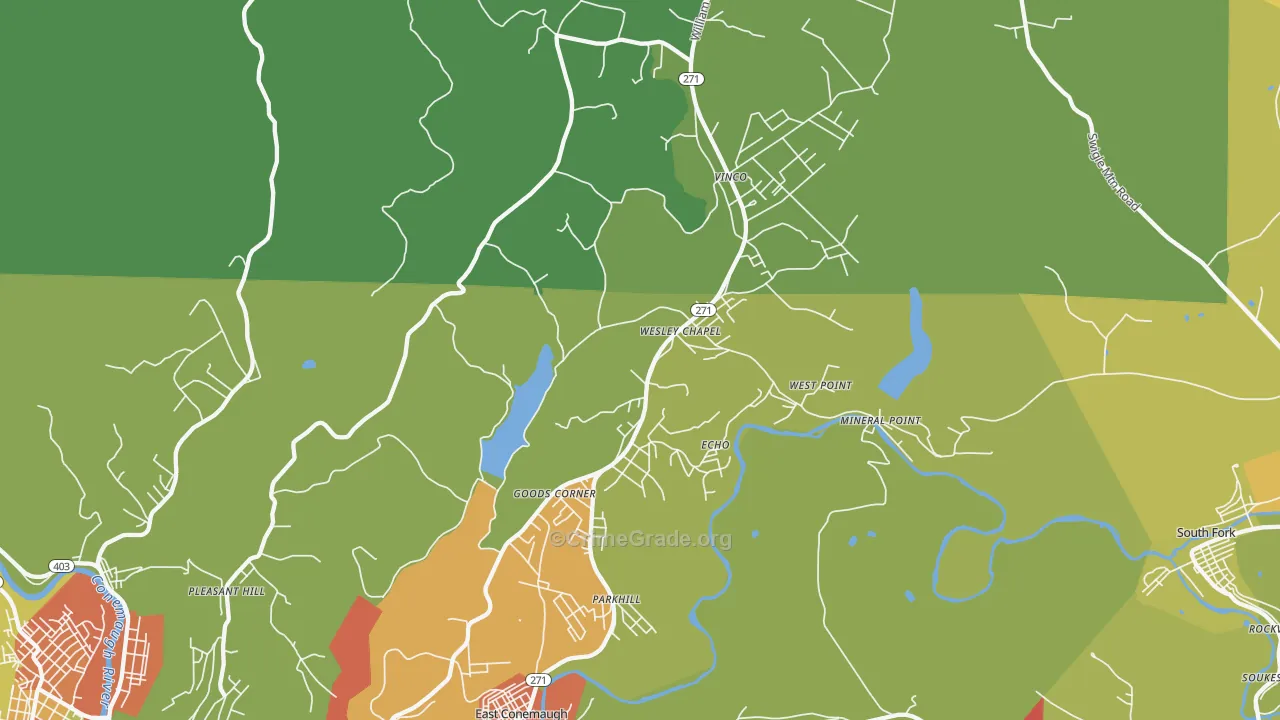 15909, PA Map of Theft Rates