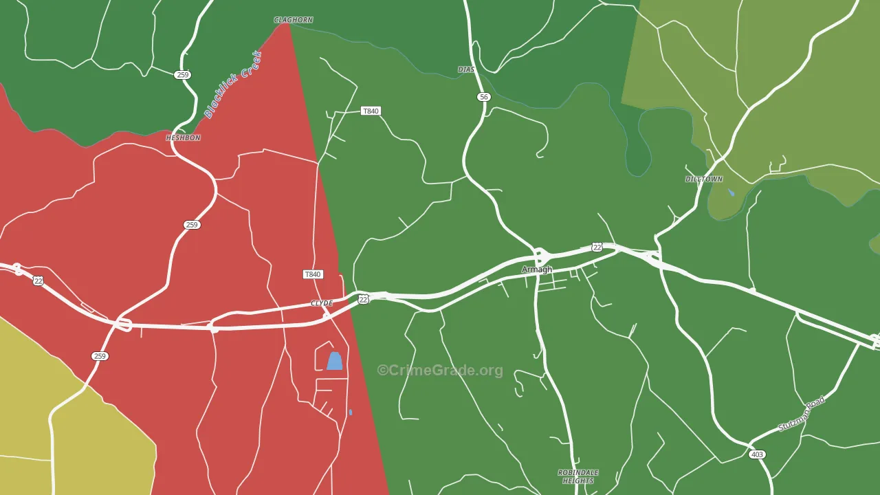15920, PA Map of Theft Rates