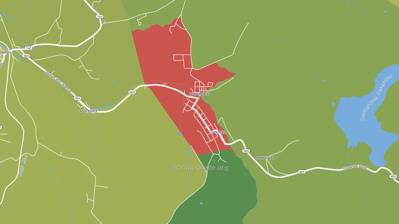 15921, PA Map of Theft Rates