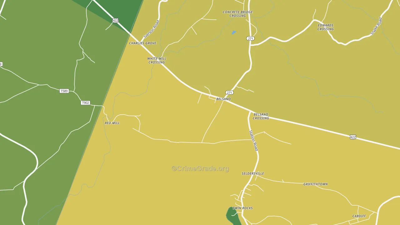 15922, PA Map of Theft Rates