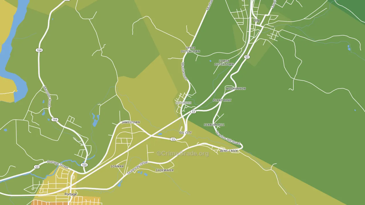 15925, PA Map of Theft Rates