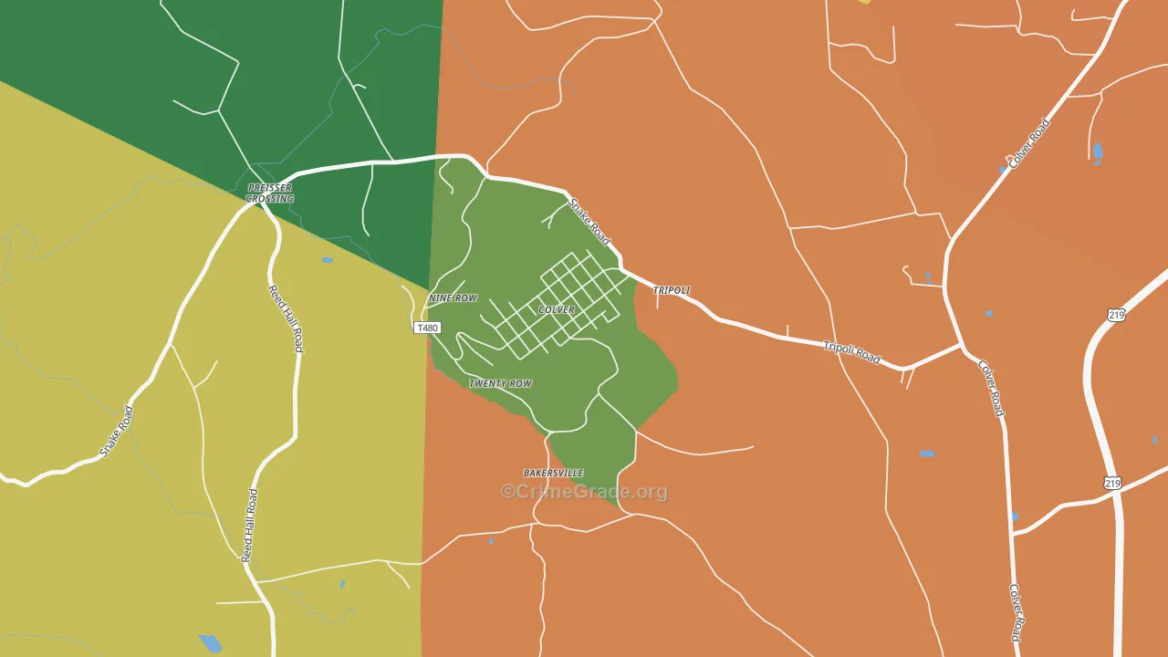 15927, PA Map of Theft Rates