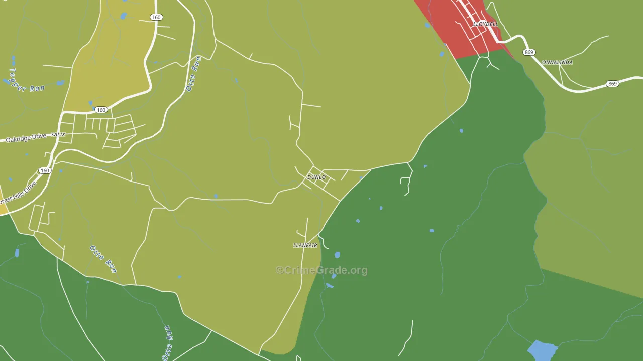 15930, PA Map of Theft Rates