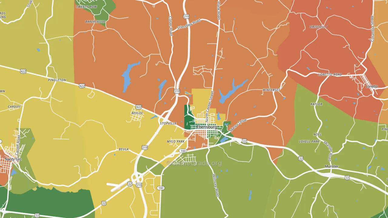 15931, PA Map of Theft Rates