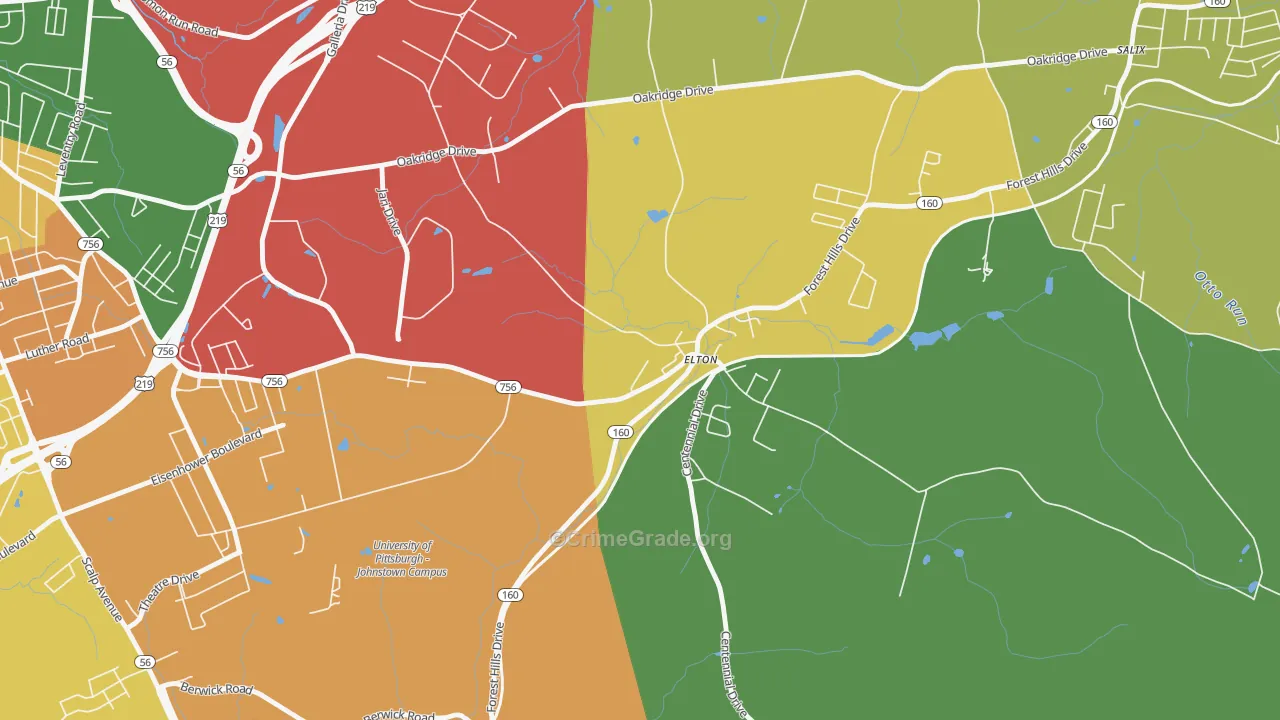 15934, PA Map of Theft Rates