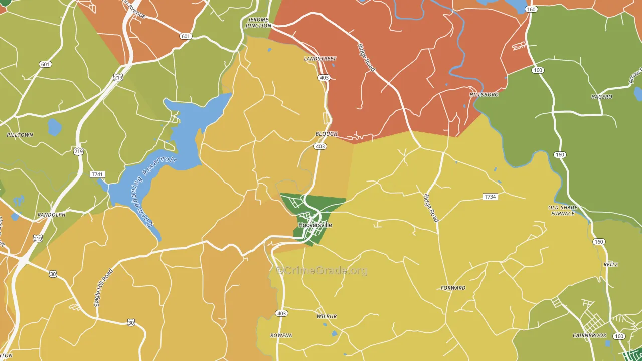 15936, PA Map of Theft Rates