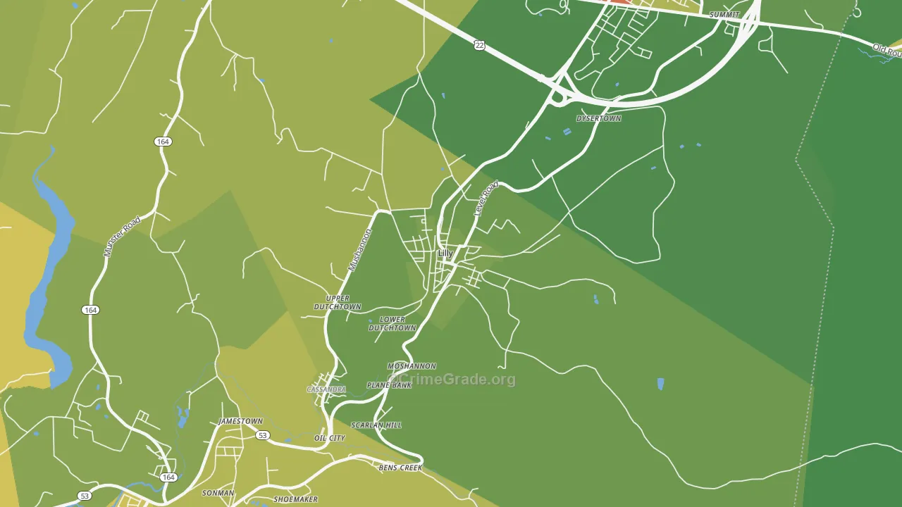 15938, PA Map of Theft Rates