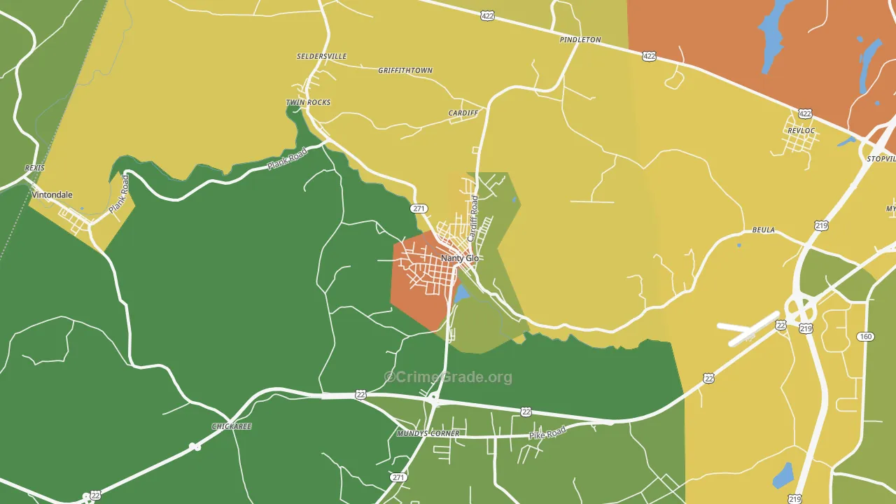 15943, PA Map of Theft Rates