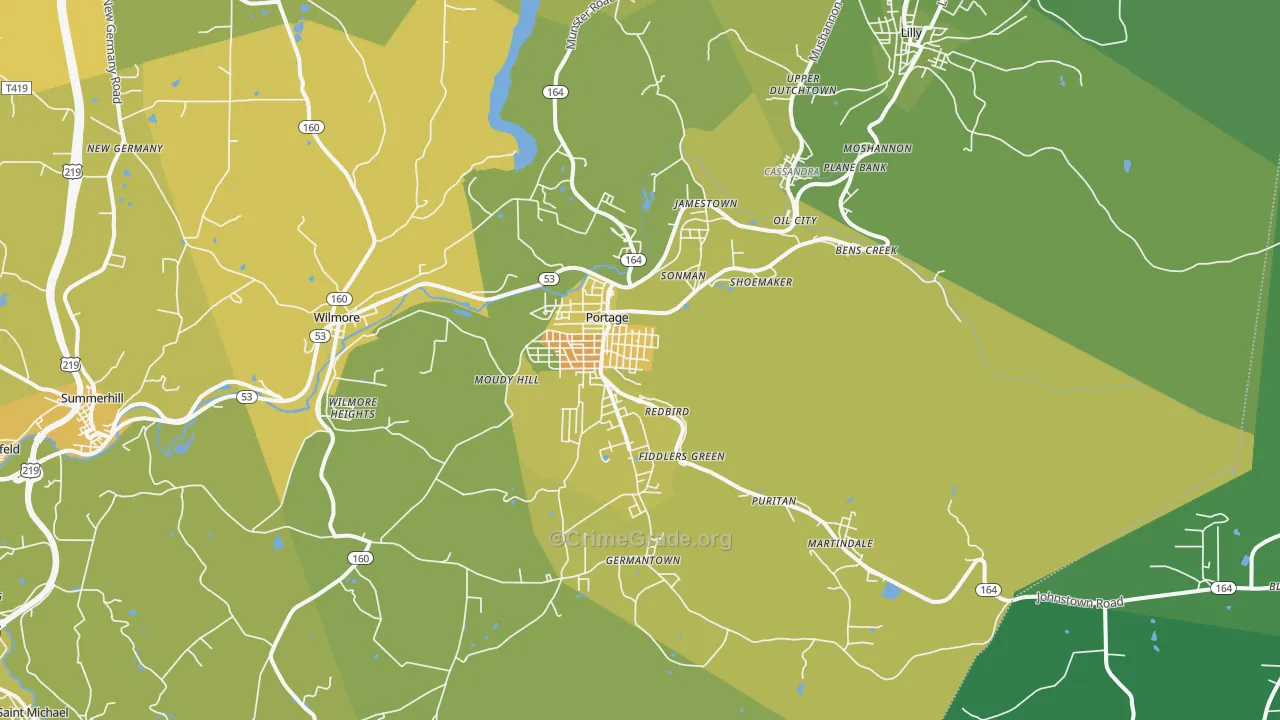 15946, PA Map of Theft Rates