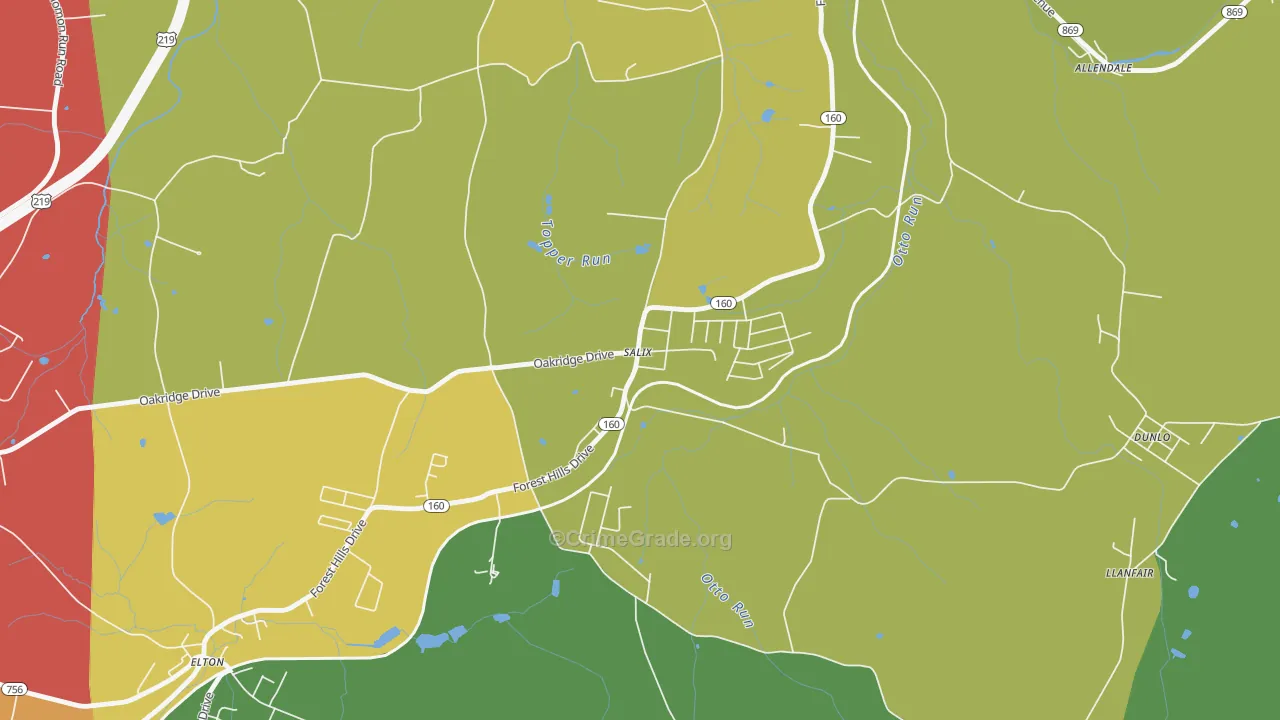 15952, PA Map of Theft Rates