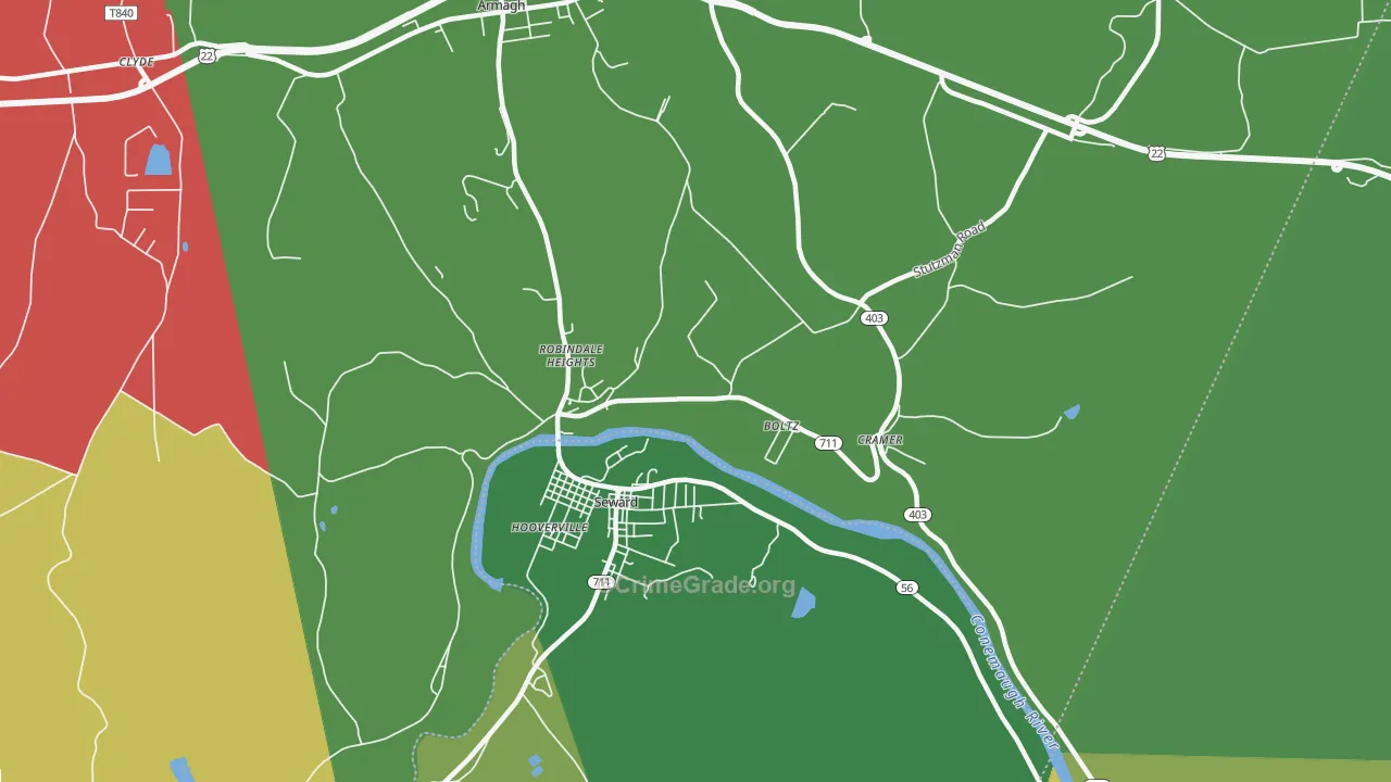 15954, PA Map of Theft Rates