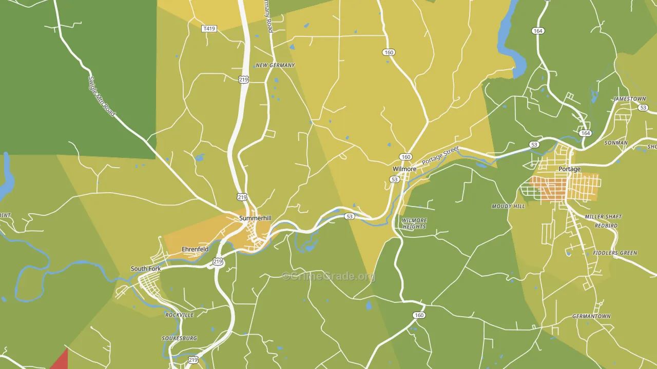 15958, PA Map of Theft Rates