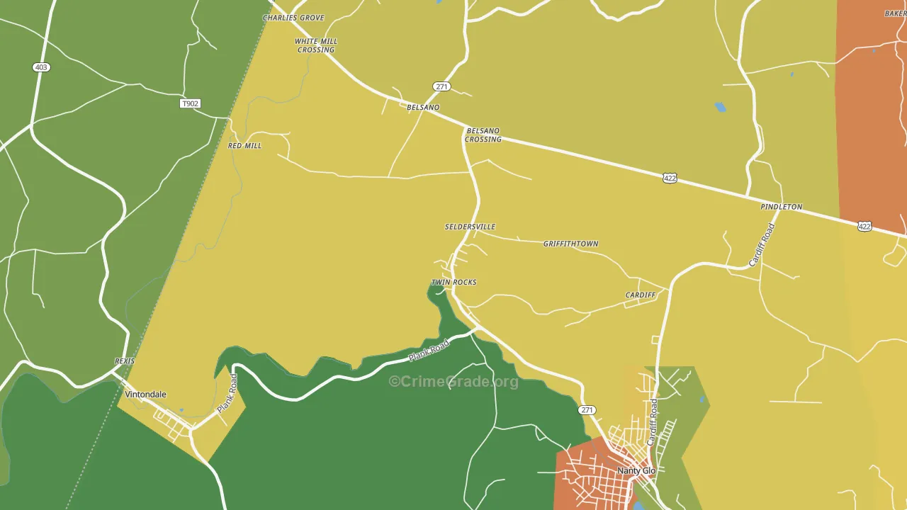15960, PA Map of Theft Rates