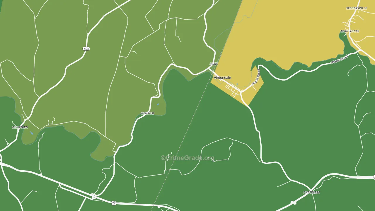 15961, PA Map of Theft Rates