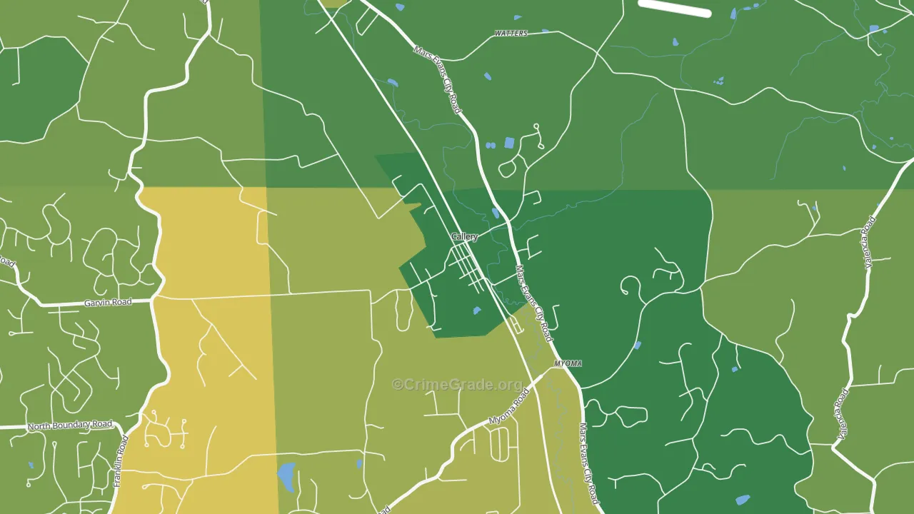 16024, PA Map of Theft Rates