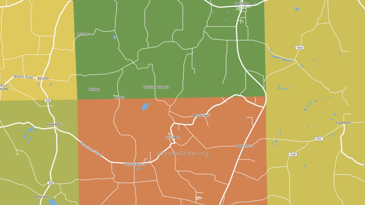 16040, PA Map of Theft Rates