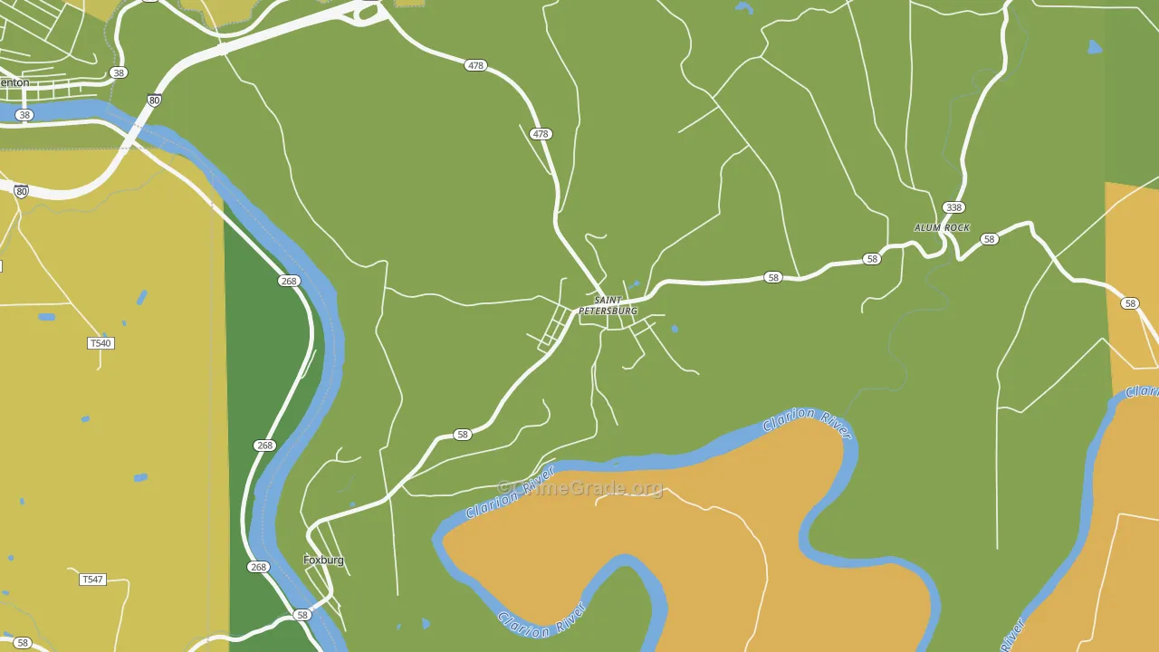 16054, PA Map of Theft Rates