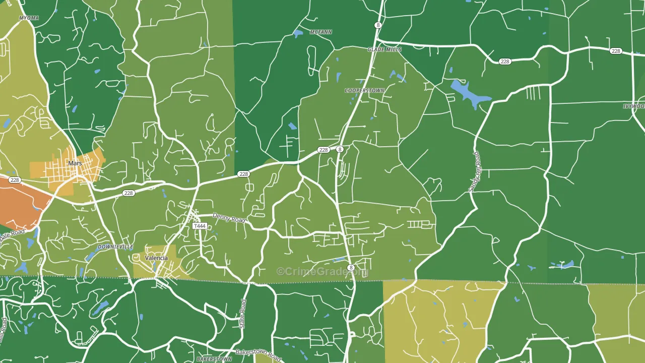 16059, PA Map of Theft Rates