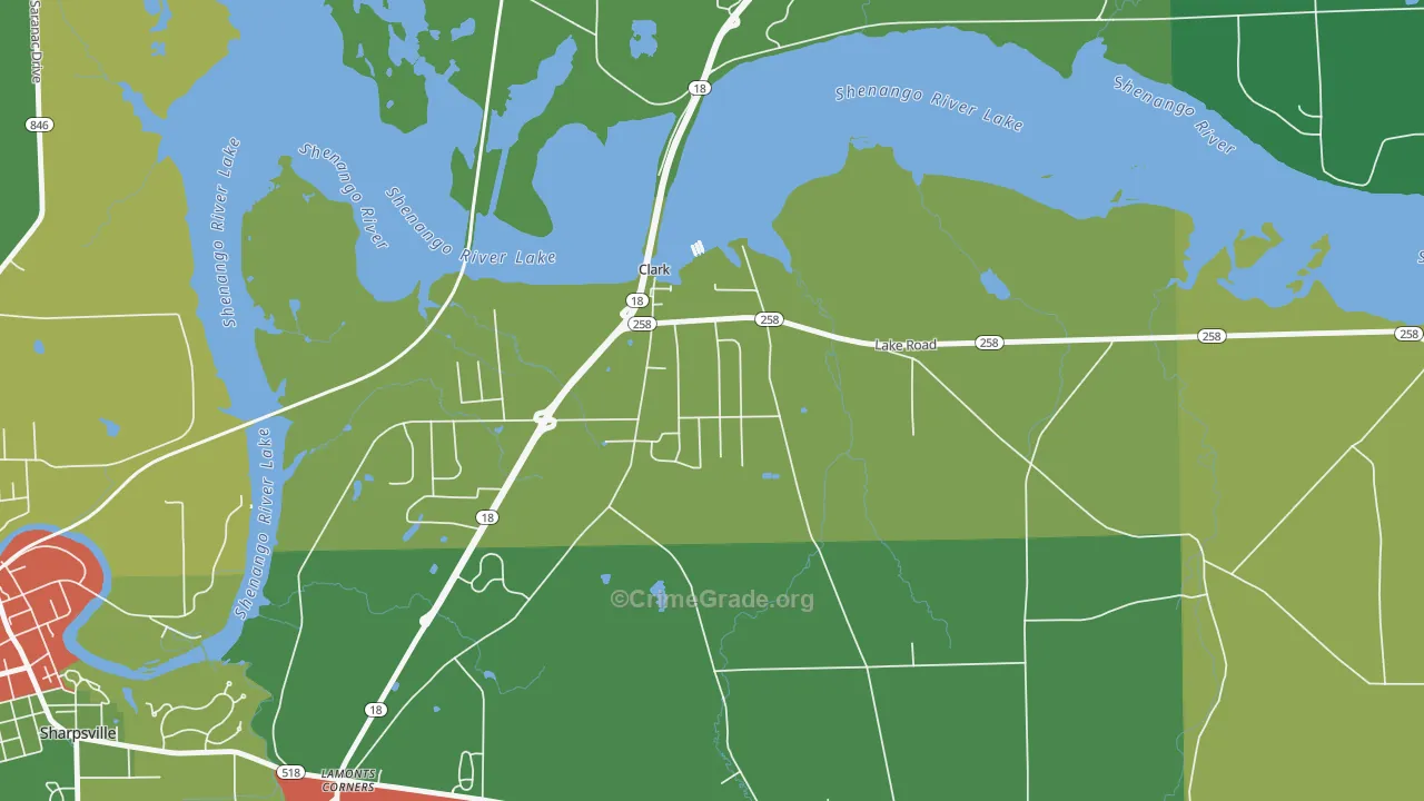 16113, PA Map of Theft Rates