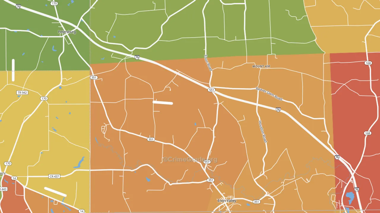 16120, PA Map of Theft Rates