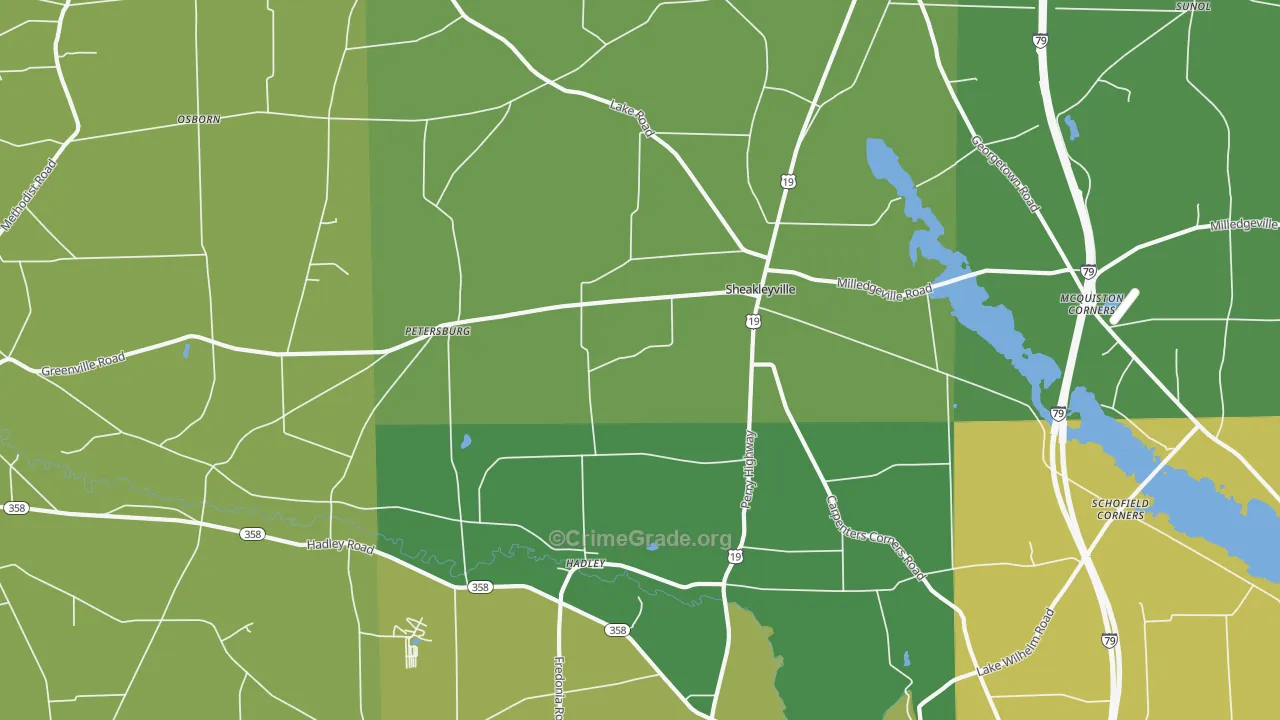 16130, PA Map of Theft Rates
