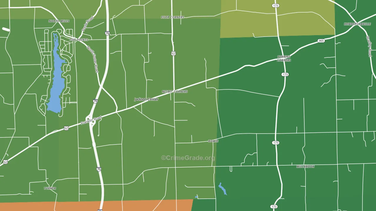 16133, PA Map of Theft Rates