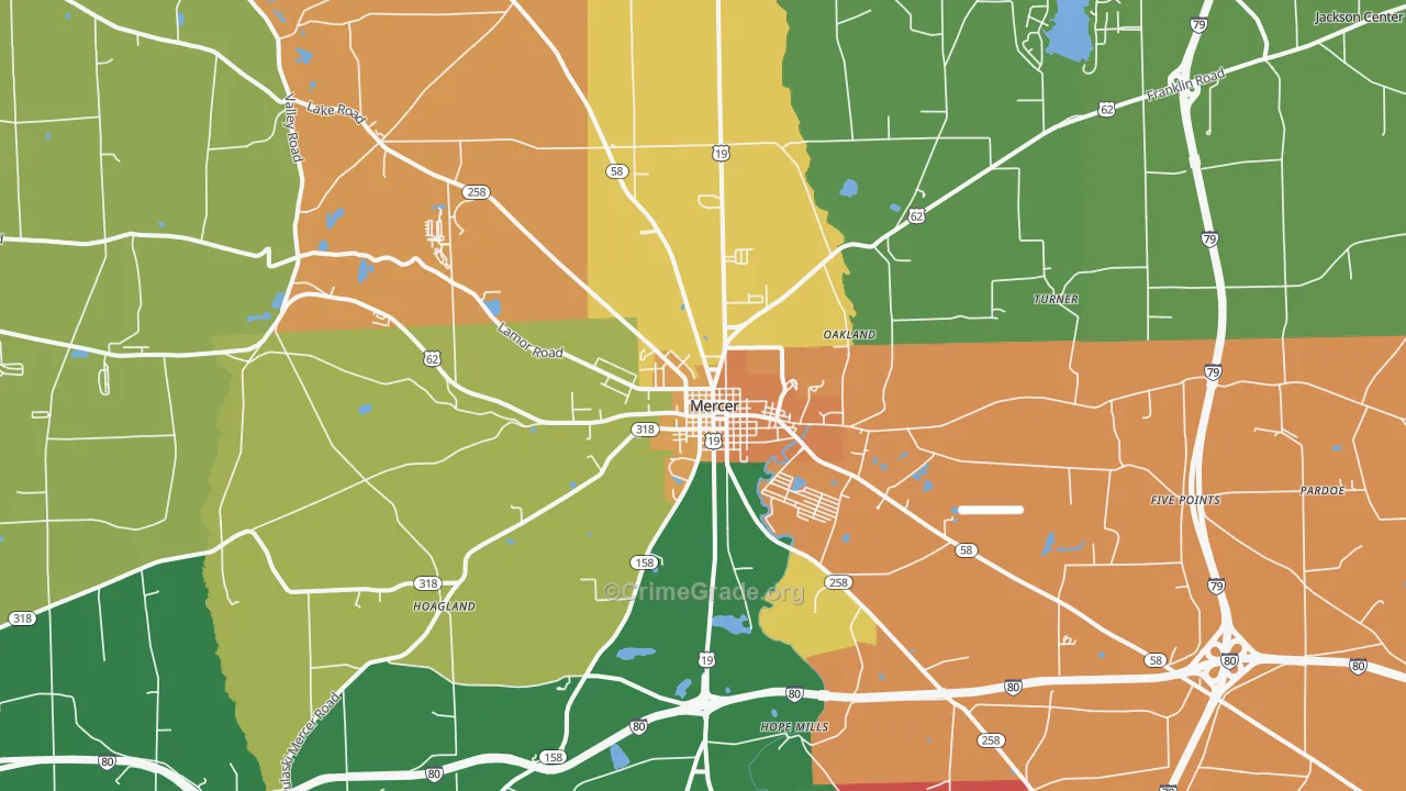 16137, PA Map of Theft Rates