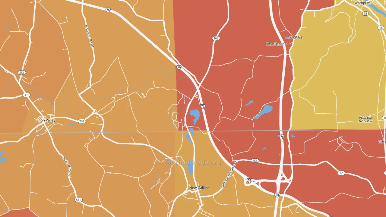 16141, PA Map of Theft Rates
