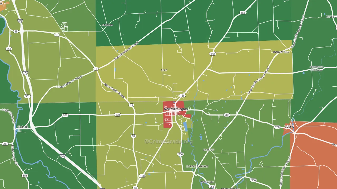 16142, PA Map of Theft Rates