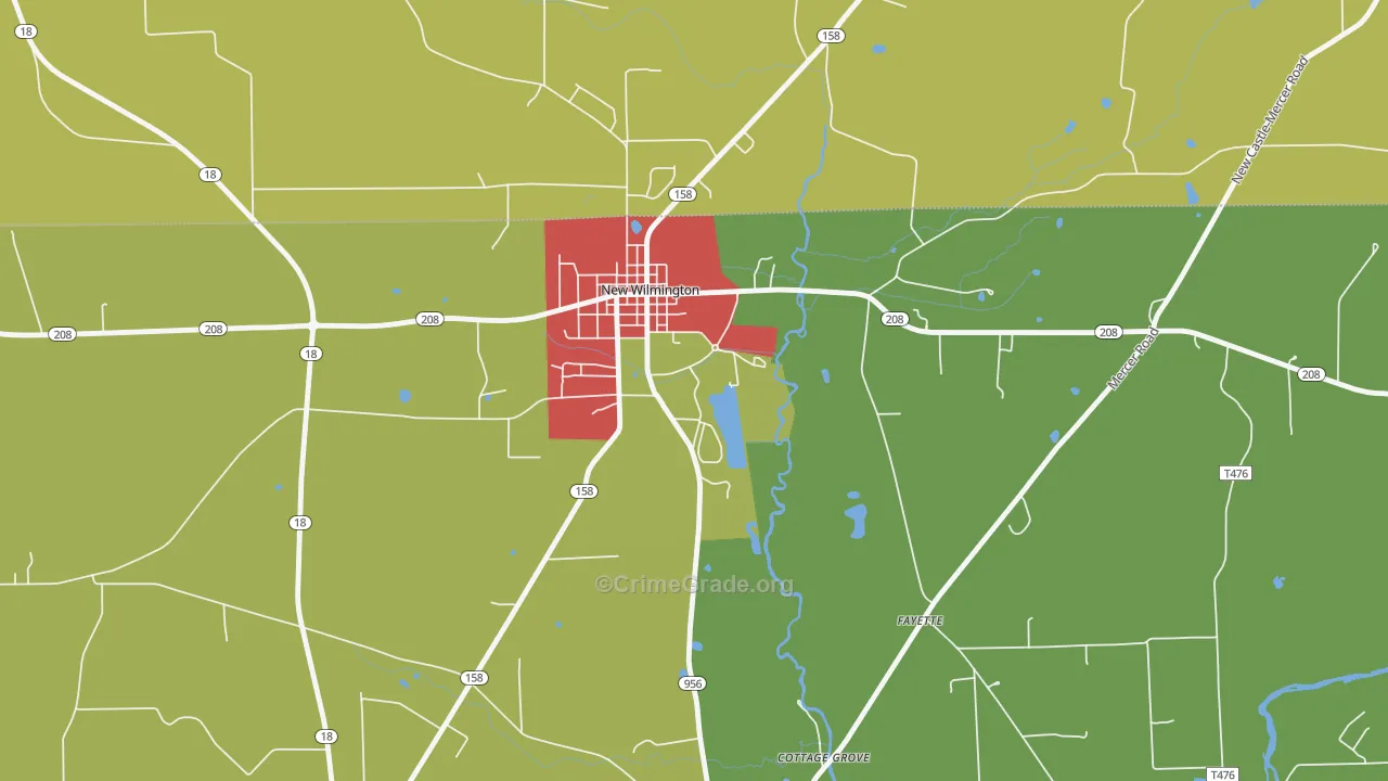 16172, PA Map of Theft Rates