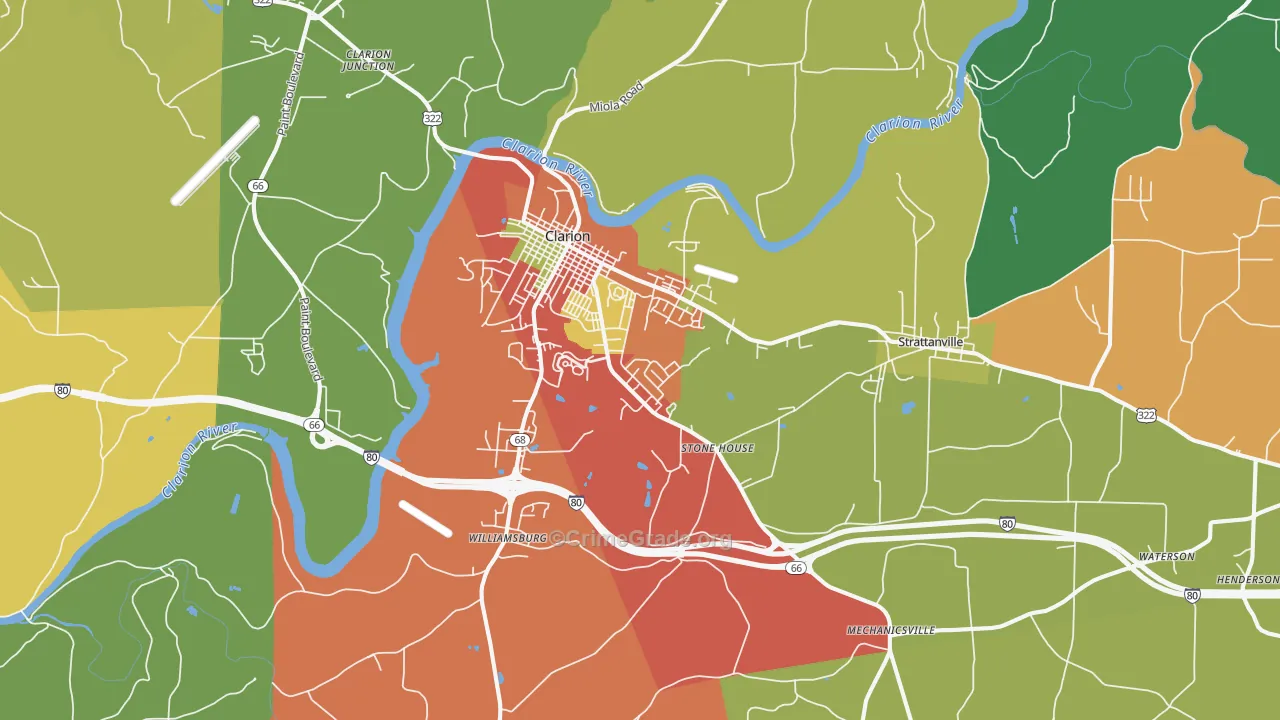 16214, PA Map of Theft Rates