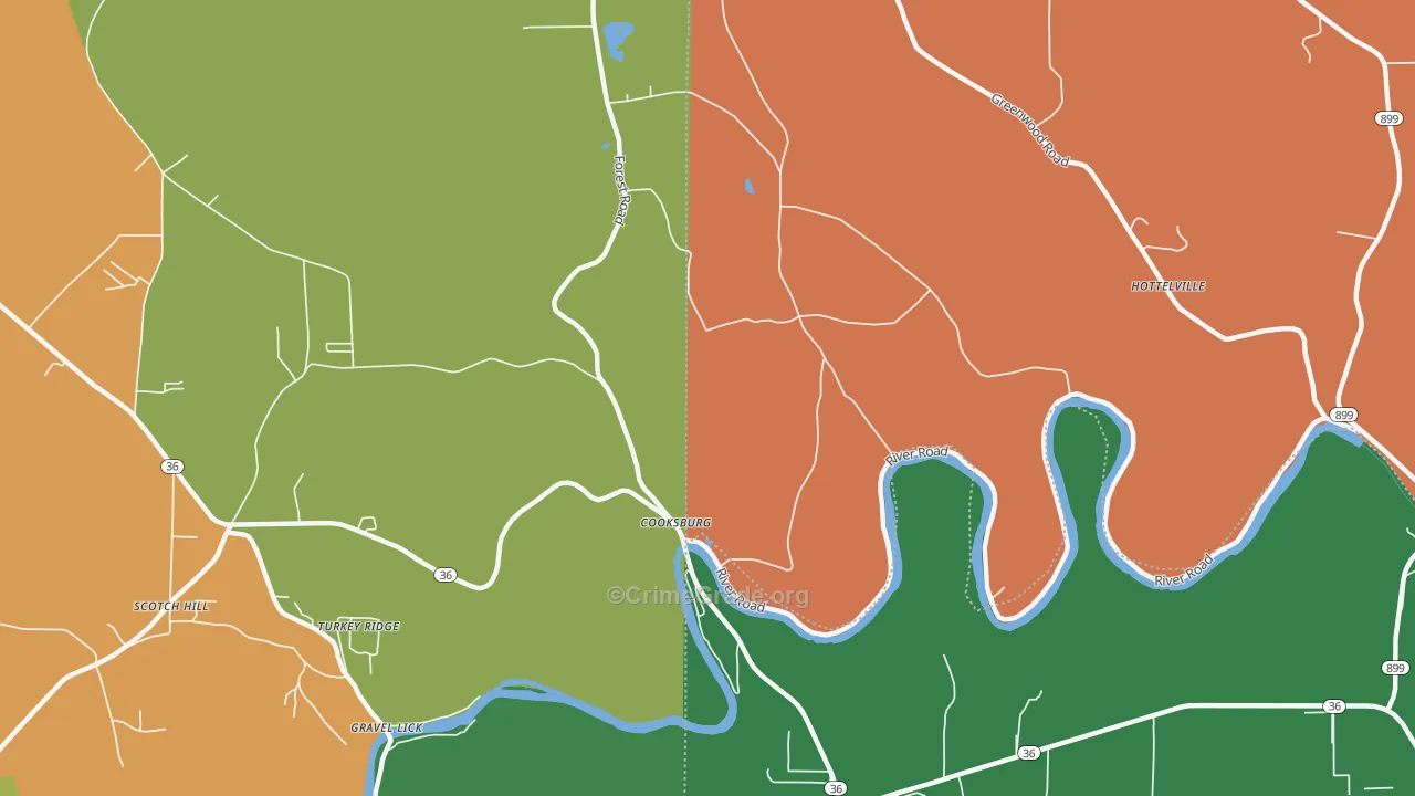 16217, PA Map of Theft Rates