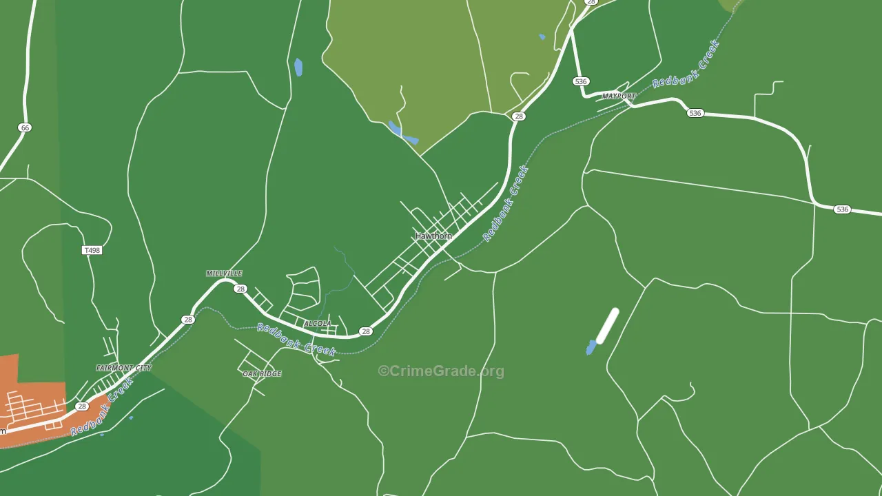 16230, PA Map of Theft Rates