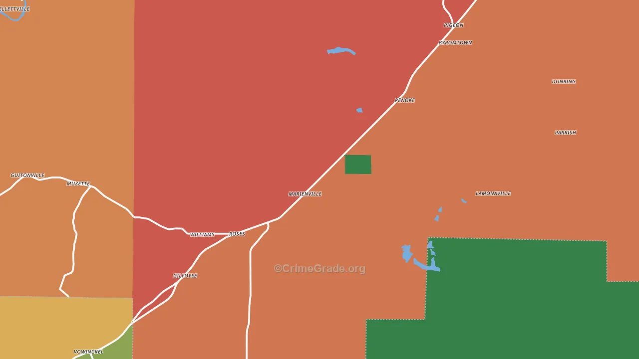 16239, PA Map of Theft Rates