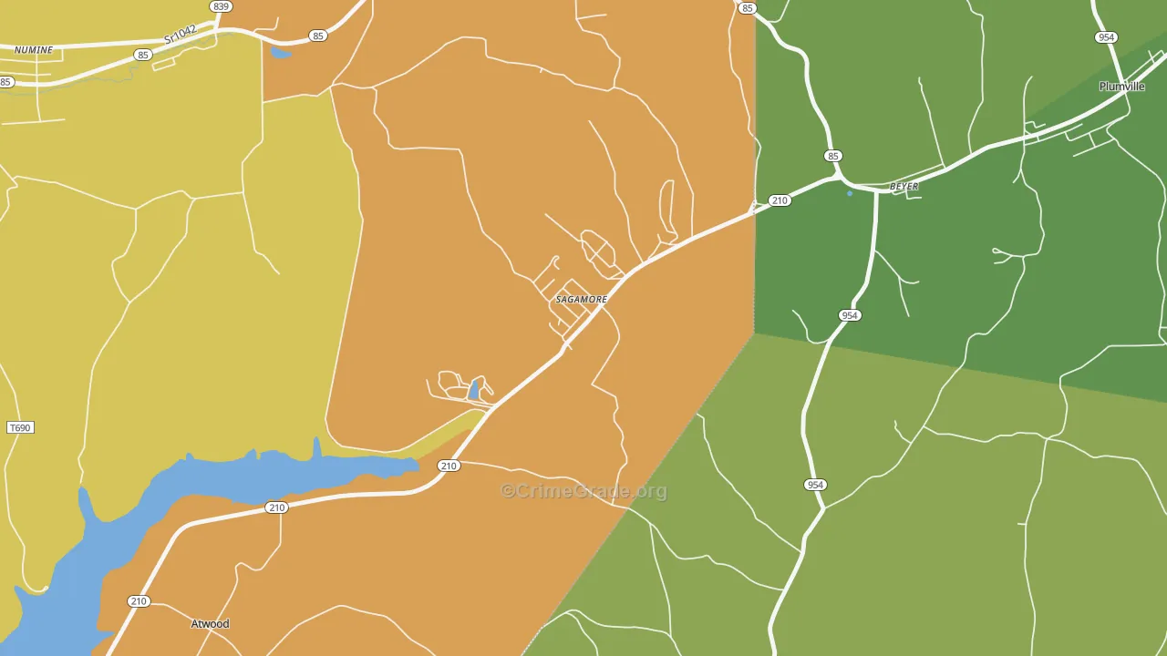16250, PA Map of Theft Rates