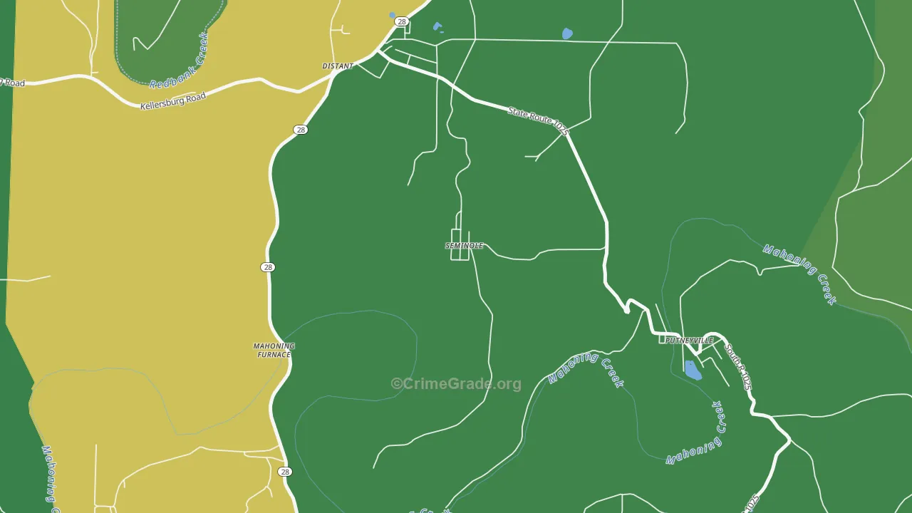 16253, PA Map of Theft Rates